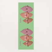 かわいいサツマイモの漫画野菜 ヨガマット (裏面)