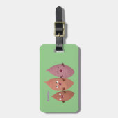 かわいいサツマイモの漫画野菜 ラゲッジタグ (正面縦)