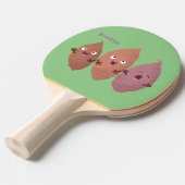 かわいいサツマイモの漫画野菜 卓球ラケット (正面アングル)