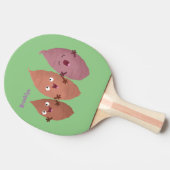 かわいいサツマイモの漫画野菜 卓球ラケット (横)