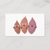 かわいいサツマイモの漫画野菜 名刺 (裏面)