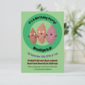 かわいいサツマイモの漫画野菜 招待状 (スタンド正面)