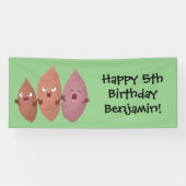 かわいいサツマイモの漫画野菜 横断幕 (横)