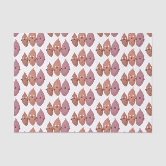 かわいいサツマイモの漫画野菜 薄葉紙 (正面)