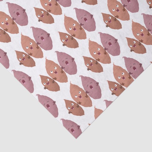 かわいいサツマイモの漫画野菜 薄葉紙 (詳細)