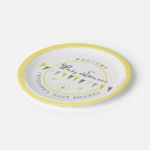 かわいいサニーエレガンスバンティングベビーシャワー ペーパープレート (アングル)