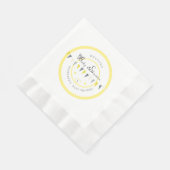 かわいいサニーエレガンスバンティングベビーシャワー 縁ありランチョンナプキン (角)