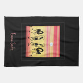 かわいいサニーデイブレイクダンス キッチンタオル (横)