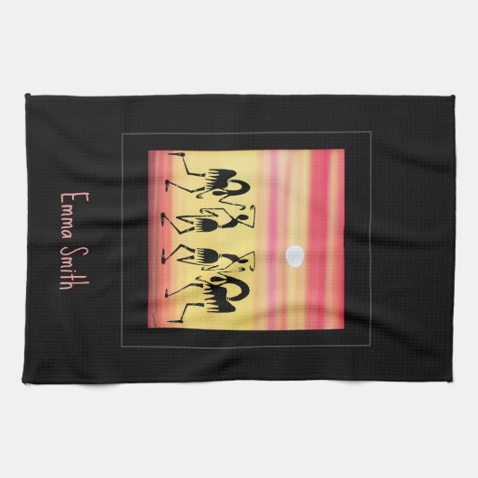 かわいいサニーデイブレイクダンス キッチンタオル (横)