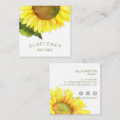 かわいいサニーヒマワリ スクエア名刺 (正面/裏面)