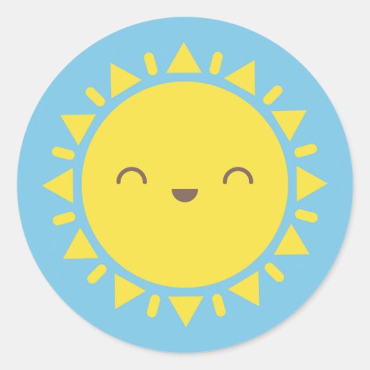 かわいいサニー日 ラウンドシール (正面)
