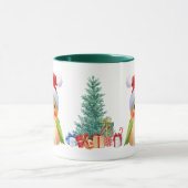 かわいいサファリのアニマルバードサンタクリスマスコスチューム マグカップ (中央)