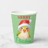 かわいいサファリのアニマルバードサンタクリスマスコスチューム 紙コップ (正面)