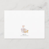 かわいいサファリのキリン挿入カードを持ち込む エンクロージャーカード (裏面)