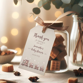 かわいいサファリのベビーアニマルがベビーシャワーをトレーニング ギフトタグ