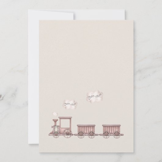 かわいいサファリのベビーアニマルがベビーシャワーをトレーニング 招待状 (裏面)