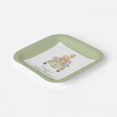 かわいいサファリのベビーシャワー ペーパープレート (傾斜あり)