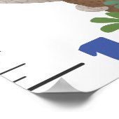 かわいいサファリの動物の漫画の成長チャート ポスター (角)