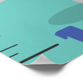 かわいいサファリの動物の漫画の成長チャート ポスター (角)