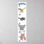 かわいいサファリの動物の漫画ポスター ポスター (正面)