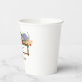 かわいいサファリの動物の緑の赤ちゃんシャワー 紙コップ (左)