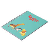 かわいいサファリの動物をテーマ ノートブック (左側)