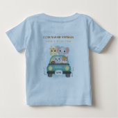 かわいいサファリの動物を見つけよう ベビーTシャツ (裏面)