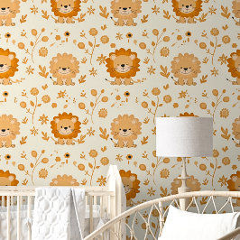 かわいいサファリの動物オレンジ色の茶色のライオン（クリーム色） 壁紙