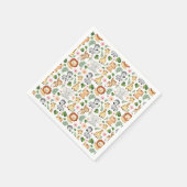 かわいいサファリの動物 スタンダードカクテルナプキン (角)