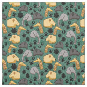 かわいいサファリの動物 ファブリック (見本)