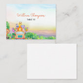 かわいいサファリの動物 ワイルドワン テーブル カード (正面/裏面)