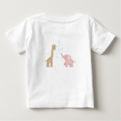 かわいいサファリの女の子ワイルドワン ベビーTシャツ (裏面)