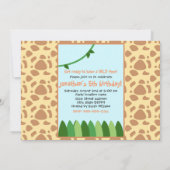 かわいいサファリの誕生日 招待状 (裏面)