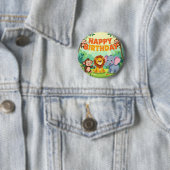 かわいいサファリの誕生日 缶バッジ (インサイチュ)