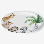 かわいいサファリの赤ちゃん動物 ペーパープレート (アングル)
