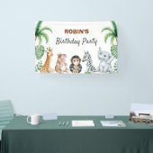 かわいいサファリの赤ちゃん動物 横断幕 (トレードショー)