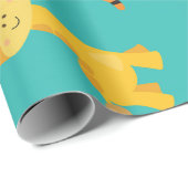 かわいいサファリの野生動物 ラッピングペーパー (ロールコーナー)