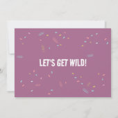 かわいいサファリアニマルガールワイルドワンフォト誕生日 招待状 (裏面)