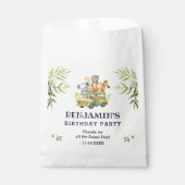 かわいいサファリアニマルジャングル誕生日ありがとう フェイバーバッグ (正面)