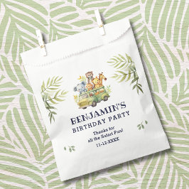 かわいいサファリアニマルジャングル誕生日ありがとう フェイバーバッグ