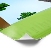 かわいいサファリエレファントピクセルアート ポスター (コーナー)