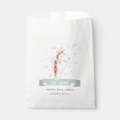 かわいいサファリキリン星雲バルーンベビーシャワー フェイバーバッグ (正面)