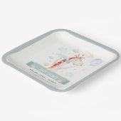 かわいいサファリキリン星雲バルーンベビーシャワー ペーパープレート (傾斜あり)