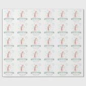 かわいいサファリキリン星雲バルーンベビーシャワー ラッピングペーパー (フラット)