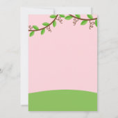 かわいいサファリジャングルガールベビーシャワー招待状 招待状 (裏面)