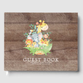 かわいいサファリジャングルベビーシャワーゲストブック ゲストブック (正面)