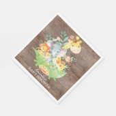 かわいいサファリジャングルベビーシャワー紙ナプキンス スタンダードランチョンナプキン (角)