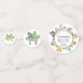 かわいいサファリジャングルボーイズ赤ちゃんシャワー コンフェッティ (裏面)