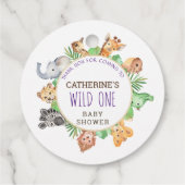 かわいいサファリジャングルボーイズ赤ちゃんシャワー フェイバータグ (裏面)