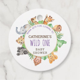 かわいいサファリジャングルボーイズ赤ちゃんシャワー フェイバータグ